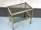 Vintage Italian Brass and Smoked Glass Side Table, 1970s 10