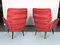 Poltrone Mid-Century moderne rosse, Italia, anni '50, set di 2, Immagine 5