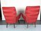 Fauteuils Rouges Mid-Century, Italie, 1950s, Set de 2 8