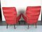 Rote Mid-Century Sessel, Italien, 1950er, 2er Set 8