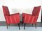 Mid-Century Modern Red Armchairs, Italy, 1950s , Set of 2 9