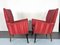 Rote Mid-Century Sessel, Italien, 1950er, 2er Set 9