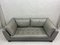 Grey Leather 2-Seater Sofa & Footstool, Set of 2 9