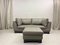 Grey Leather 2-Seater Sofa & Footstool, Set of 2 1