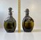 Danish Decanters in Green Glass and Pewter, 1910s, Set of 2 12