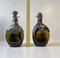 Danish Decanters in Green Glass and Pewter, 1910s, Set of 2, Image 12