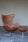 Egg Chair mit Ottomane von Arne Jacobsen für Fritz Hansen, 2er Set 1