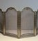 Large Folding Fire Screen in Brass and Wire Mesh, 1890s 4