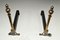 Neoclassical Style Chenets in Bronze, 1940s, Set of 2, Image 5
