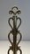 Brass and Wrought Iron Chenets in the style of Raymond Subes, 1940s, Set of 2, Image 9