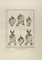 Nicola Fiorillo, Half Moon Oil Lamps with Cupid, Etching, 18th Century, Image 1