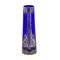 Vase Conique Art Nouveau en Verre Cobalt 1