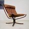 Vintage Falcon Chair aus Leder mit hoher Rückenlehne von Sigurd Resell 1