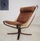 Vintage Falcon Chair aus Leder mit hoher Rückenlehne von Sigurd Resell 9