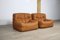 Kashima Lounge Chairs in Cognac Leather by Michel Ducaroy for Ligne Roset, Set of 2 5