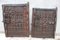 Primitive Wooden Windows Hand Carved Wood Panels, 1940s, Set of 2 1