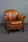 Sheep Leather Armchair Finished with Decorative Nails 1