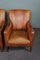 Vintage Leather Armchairs, Set of 2 3