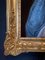 Portrait de Femme en Robe Bleue à l'Éventail, Milieu du 19ème Siècle, Huile sur Toile, Encadrée 5