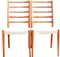 Swedish Ladder Back Dining Chairs from Svegards of Markaryd, 1960s, Set of 2 1