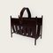 Vintage Magazine Rack in Brown by Jacques Adnet, 1940s 7