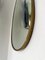 Italian Brass Free Form Egg-Shaped Mirror, 1950s, Image 3