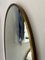 Italian Brass Free Form Egg-Shaped Mirror, 1950s 7