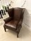 Large Antique Quality Leather Wing Armchair , 1920 3