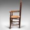 Antique Lancashire Oak Spindle Back Elbow Chair 4
