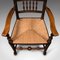 Antique Lancashire Oak Spindle Back Elbow Chair 11