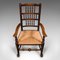 Antique Lancashire Oak Spindle Back Elbow Chair, Image 7