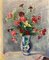 Waly, Bouquet de Fleurs, 1950s, Huile sur Toile 1