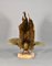 Large French Cockerel Rooster in Brass, 1950s 11