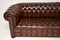 Vintage Deep Buttoned Leather Chesterfield Sofa, 1930s, Image 7