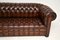 Vintage Deep Buttoned Leather Chesterfield Sofa, 1930s, Image 8