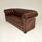 Vintage Deep Buttoned Leather Chesterfield Sofa, 1930s, Image 4