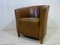 Hotel Tub Chair in Distressed Tan Leather, 1980s 9