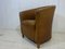 Hotel Tub Chair in Distressed Tan Leather, 1980s 8