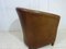 Hotel Tub Chair in Distressed Tan Leather, 1980s, Image 6