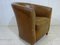Hotel Tub Chair in Distressed Tan Leather, 1980s 5