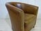 Hotel Tub Chair in Distressed Tan Leather, 1980s, Image 4