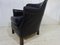 Black Leather Hotel Tub Chair, 1980s, Image 5