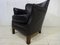 Black Leather Hotel Tub Chair, 1980s 4