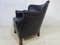 Black Leather Hotel Tub Chair, 1980s 6