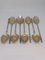 Caviar Silver Caviar Spoons, 1900s, Set of 8 1