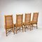 Vintage Rattan & Cane Dining Chairs, 1970s, Set of 4 7