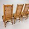 Vintage Rattan & Cane Dining Chairs, 1970s, Set of 4 5