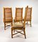 Vintage Rattan & Cane Dining Chairs, 1970s, Set of 4 3
