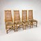 Vintage Rattan & Cane Dining Chairs, 1970s, Set of 4 12