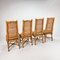 Vintage Rattan & Cane Dining Chairs, 1970s, Set of 4 9